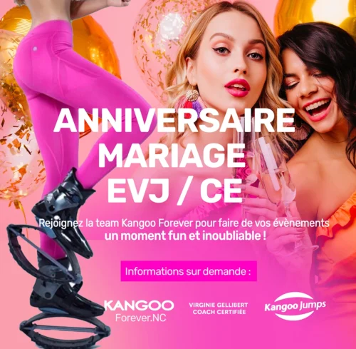 Visuel évènements avec Kangoo Forever - Anniversaire, mariage, EVJ.. Kangoo jumps à Nouméa et en Nouvelle-Calédonie